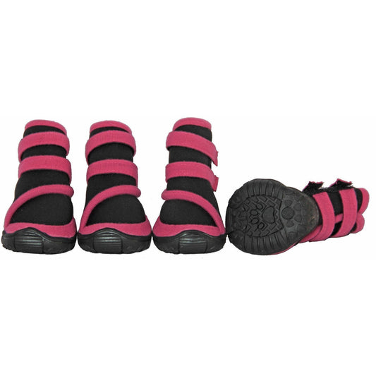 Pet Life ® 'Performance-Coned' Premium Stretch High Ankle Support Dog Shoes - Set Of 4 - BIG FRENCHIES
