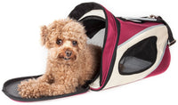 Pet Life ® 'Phenom-Air' Airline Approved Collapsible Fashion Designer Pet Dog Carrier - BIG FRENCHIES