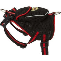 Pet Life ® 'Pocket Bark' Reflective Adjustable Fashion Pet Dog Harness w/ Hook-and-Loop Pouch and Dual Harness Rings - BIG FRENCHIES