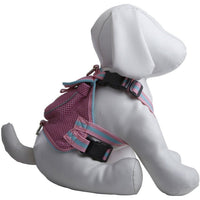 Pet Life ® 'Pocket Bark' Reflective Adjustable Fashion Pet Dog Harness w/ Hook-and-Loop Pouch and Dual Harness Rings - BIG FRENCHIES