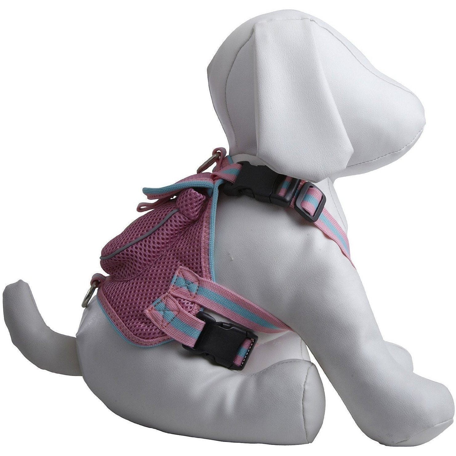 Pet Life ® 'Pocket Bark' Reflective Adjustable Fashion Pet Dog Harness w/ Hook-and-Loop Pouch and Dual Harness Rings - BIG FRENCHIES