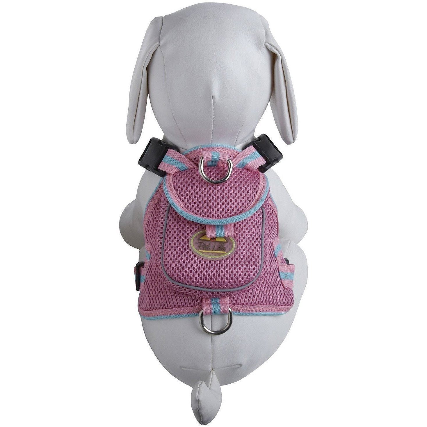 Pet Life ® 'Pocket Bark' Reflective Adjustable Fashion Pet Dog Harness w/ Hook-and-Loop Pouch and Dual Harness Rings - BIG FRENCHIES