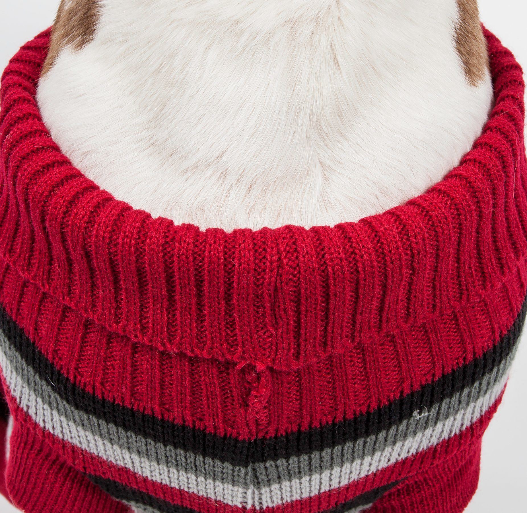 Pet Life ® 'Polo-Casual Lounge' Cable Knitted Designer Turtle Neck Dog Sweater - BIG FRENCHIES
