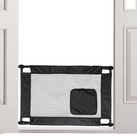 Pet Life ® 'Porta Gate' Anti-Drilling Nylon Mesh Collapsible Folding Travel Safety Pet Cat Dog Gate w/ Zippered Entrance - BIG FRENCHIES