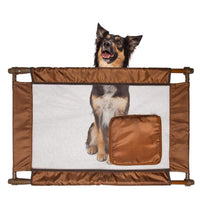 Pet Life ® 'Porta Gate' Anti-Drilling Nylon Mesh Collapsible Folding Travel Safety Pet Cat Dog Gate w/ Zippered Entrance - BIG FRENCHIES