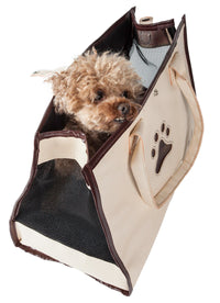Pet Life ® 'Posh Paw' Elegant Leatherette Designer Fashion Travel Pet Dog Carrier Tote - BIG FRENCHIES