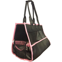 Pet Life ® 'Posh Paw' Elegant Leatherette Designer Fashion Travel Pet Dog Carrier Tote - BIG FRENCHIES