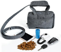 Pet Life ® 'Posh Walk' Purse Dog Leash, Accessory Holder and Waste Bag Dispenser - BIG FRENCHIES
