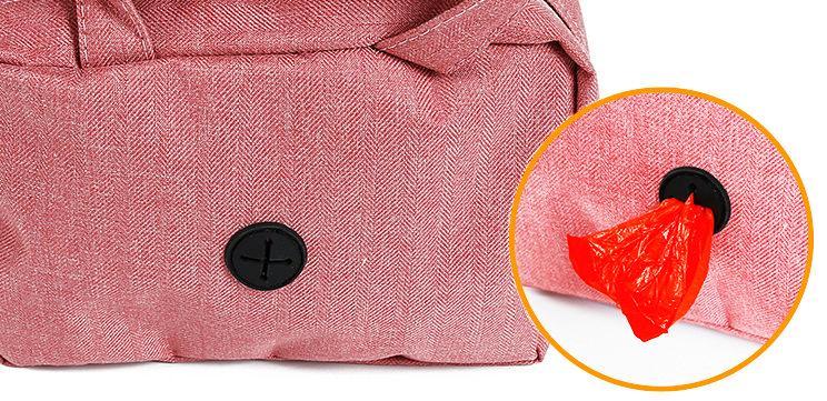 Pet Life ® 'Posh Walk' Purse Dog Leash, Accessory Holder and Waste Bag Dispenser - BIG FRENCHIES