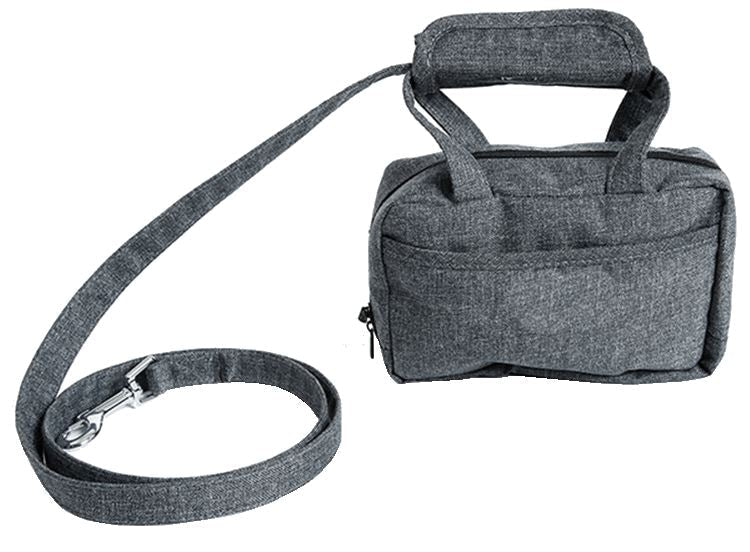 Pet Life ® 'Posh Walk' Purse Dog Leash, Accessory Holder and Waste Bag Dispenser - BIG FRENCHIES