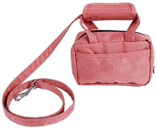 Pet Life ® 'Posh Walk' Purse Dog Leash, Accessory Holder and Waste Bag Dispenser - BIG FRENCHIES