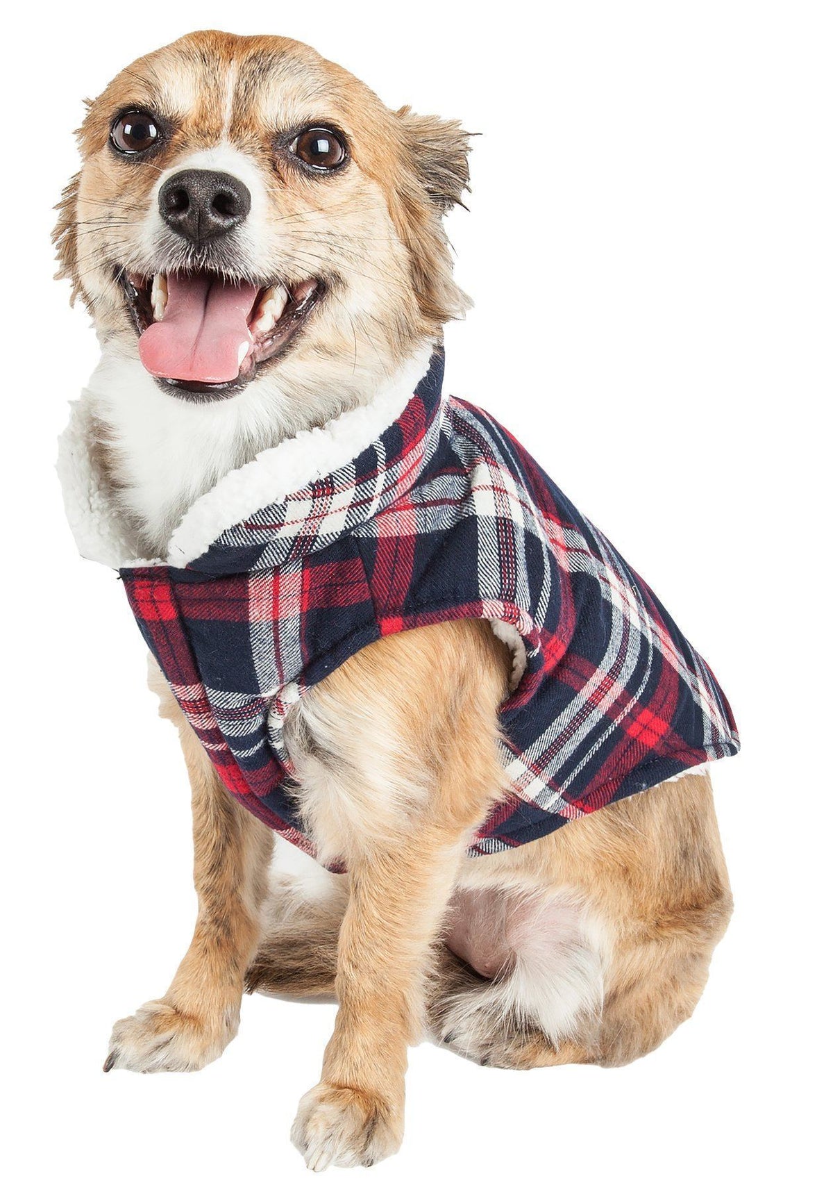 Pet Life ® 'Puddler' Classical Insulated Fashion Plaid Dog Coat - BIG FRENCHIES