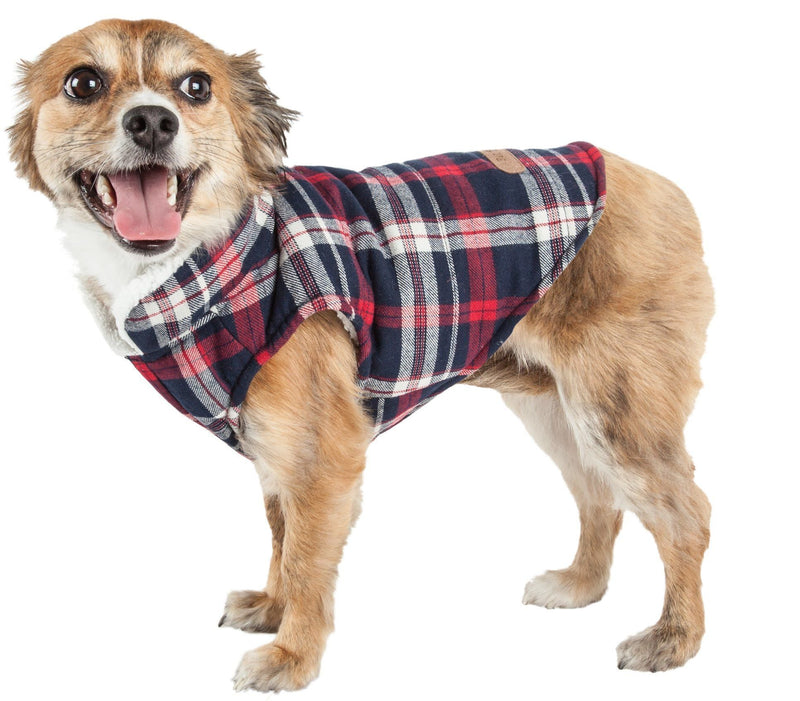 Pet Life ® 'Puddler' Classical Insulated Fashion Plaid Dog Coat - BIG FRENCHIES