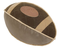 Pet Life ® 'Pugskin' Durable Oxford Nylon and Mesh Plush Squeaky Football Dog Toy - BIG FRENCHIES