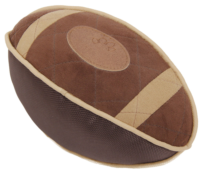 Pet Life ® 'Pugskin' Durable Oxford Nylon and Mesh Plush Squeaky Football Dog Toy - BIG FRENCHIES