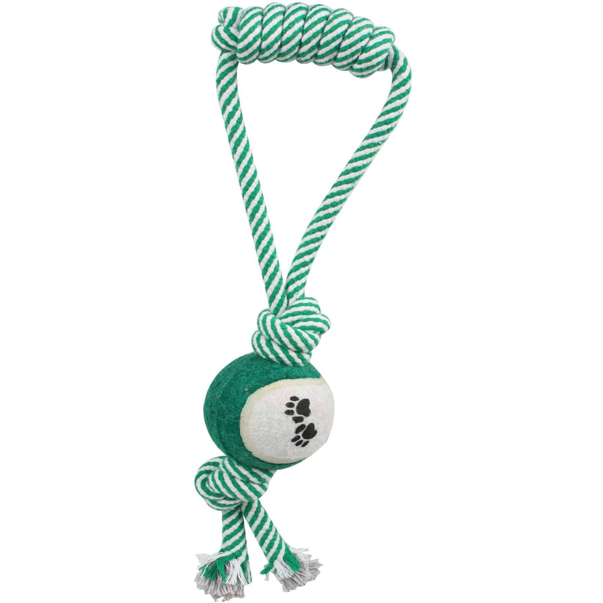 Pet Life ® 'Pull Away' All Natural Jute Rope and Tennis Ball Dog Toy - BIG FRENCHIES