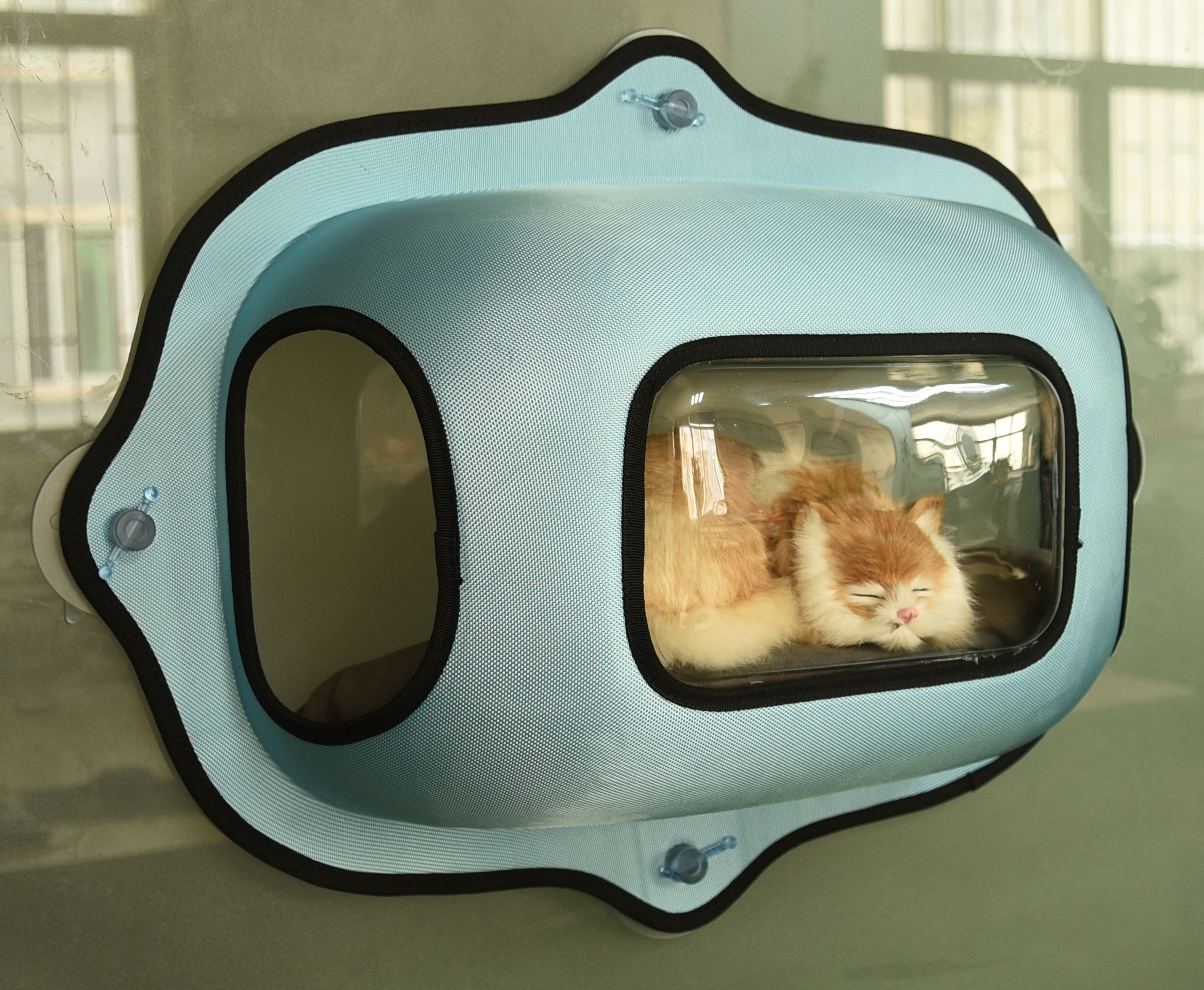 Pet Life ® 'Purr-view' See-through Suction Cup Kitty Cat Lounger and Bed - BIG FRENCHIES