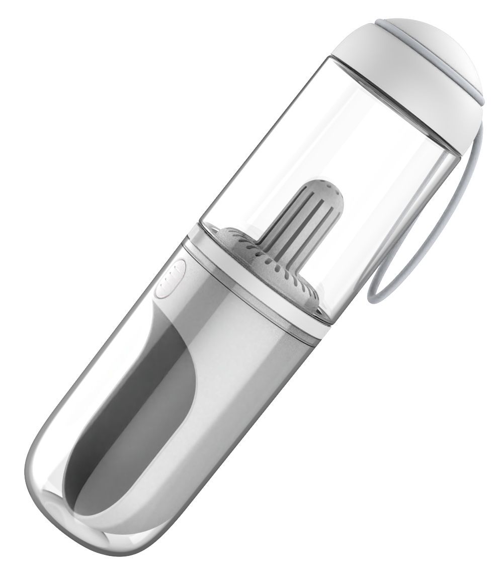 Pet Life ® 'PYURE' Handheld Travel Filtered Water Feeder - BIG FRENCHIES
