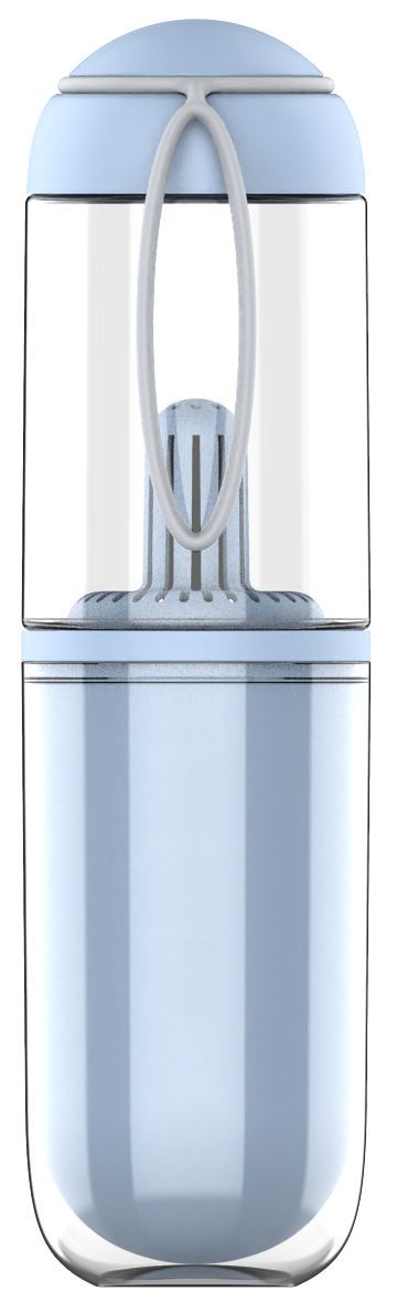 Pet Life ® 'PYURE' Handheld Travel Filtered Water Feeder - BIG FRENCHIES