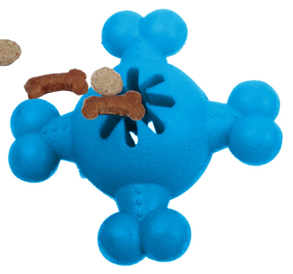 Pet Life ® 'Quadra-Bone' TPR Treat Dispensing Durable Dog Toy - BIG FRENCHIES