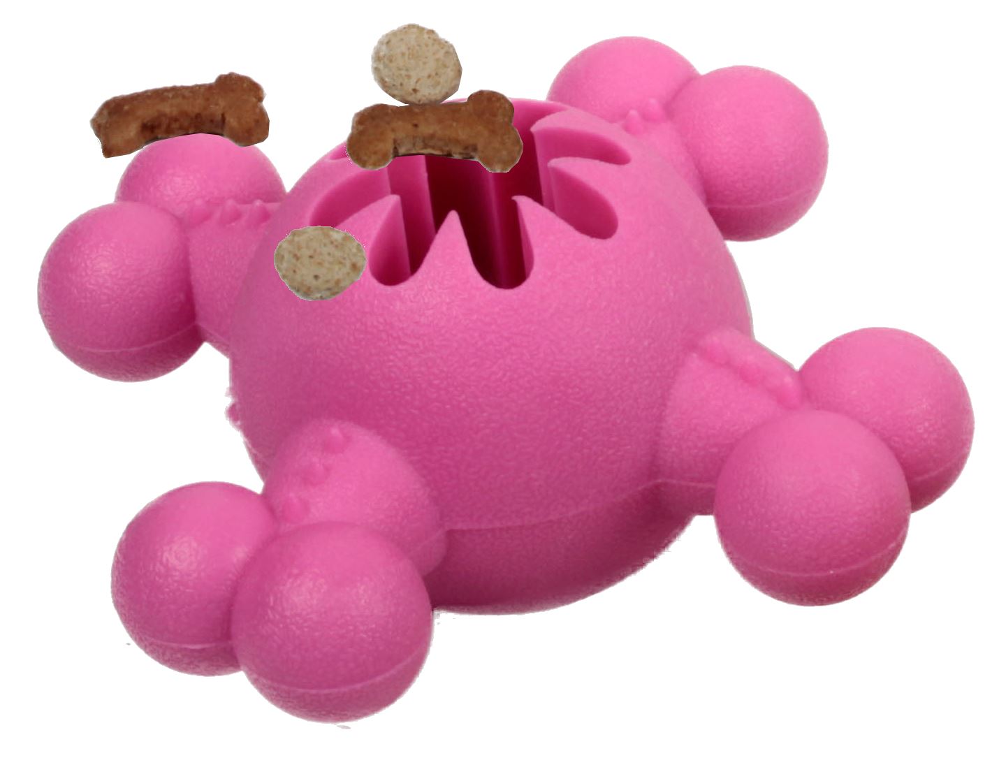 Pet Life ® 'Quadra-Bone' TPR Treat Dispensing Durable Dog Toy - BIG FRENCHIES