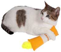 Pet Life ® 'Duffle Feathered' Squeak and Crinkle Teaser Plush Cat Toy - BIG FRENCHIES