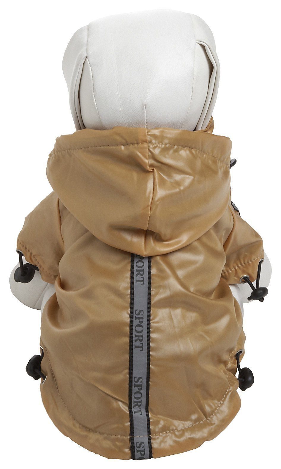 Pet Life ® 'Reflecta-Sport' Multi-Adjustable Reflective Weather-Proof Dog Raincoat w/ Removable Hood - BIG FRENCHIES