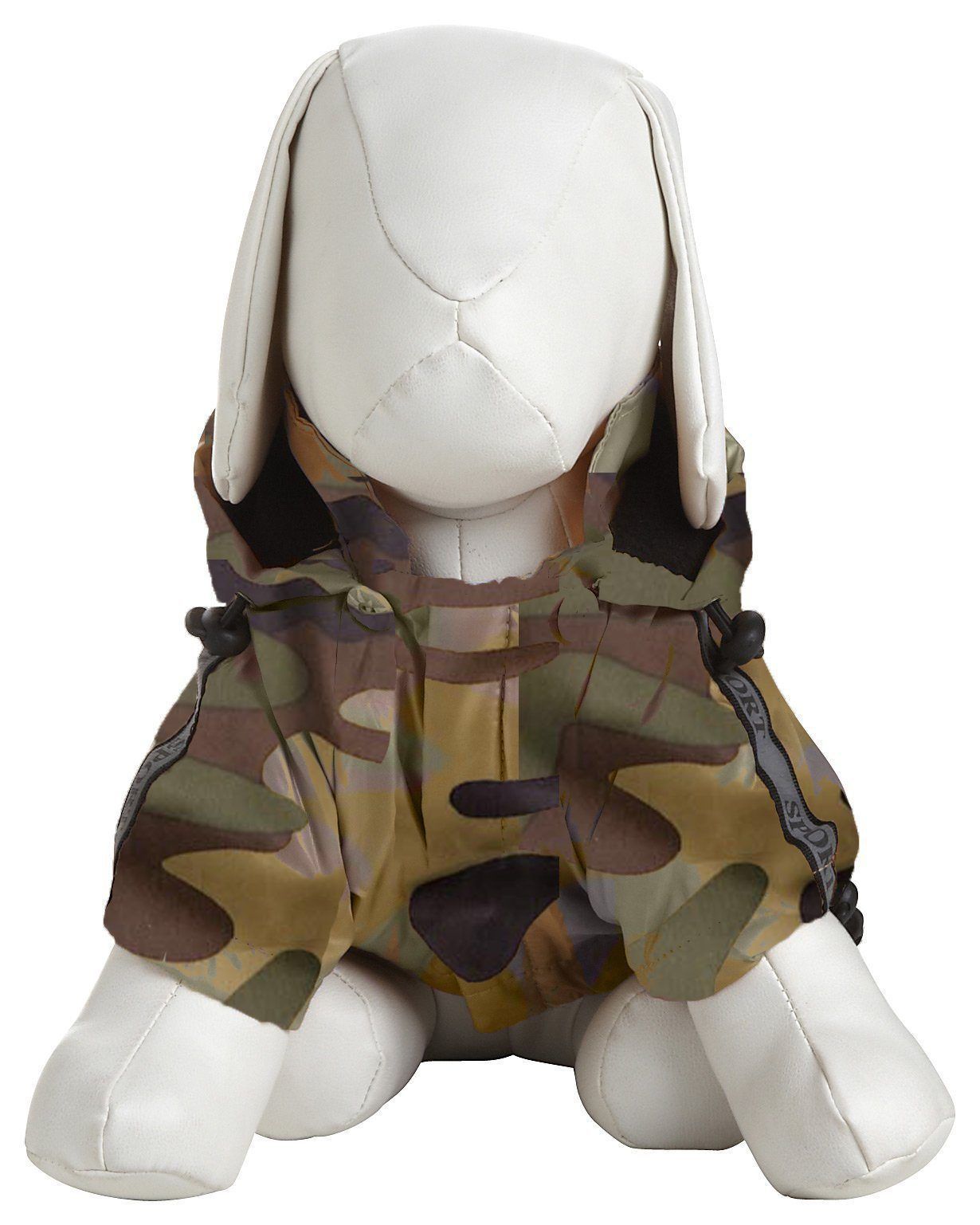 Pet Life ® 'Reflecta-Sport' Multi-Adjustable Reflective Weather-Proof Dog Raincoat w/ Removable Hood - BIG FRENCHIES