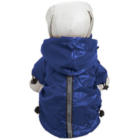 Pet Life ® 'Reflecta-Sport' Multi-Adjustable Reflective Weather-Proof Dog Raincoat w/ Removable Hood - BIG FRENCHIES