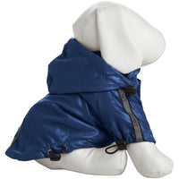 Pet Life ® 'Reflecta-Sport' Multi-Adjustable Reflective Weather-Proof Dog Raincoat w/ Removable Hood - BIG FRENCHIES