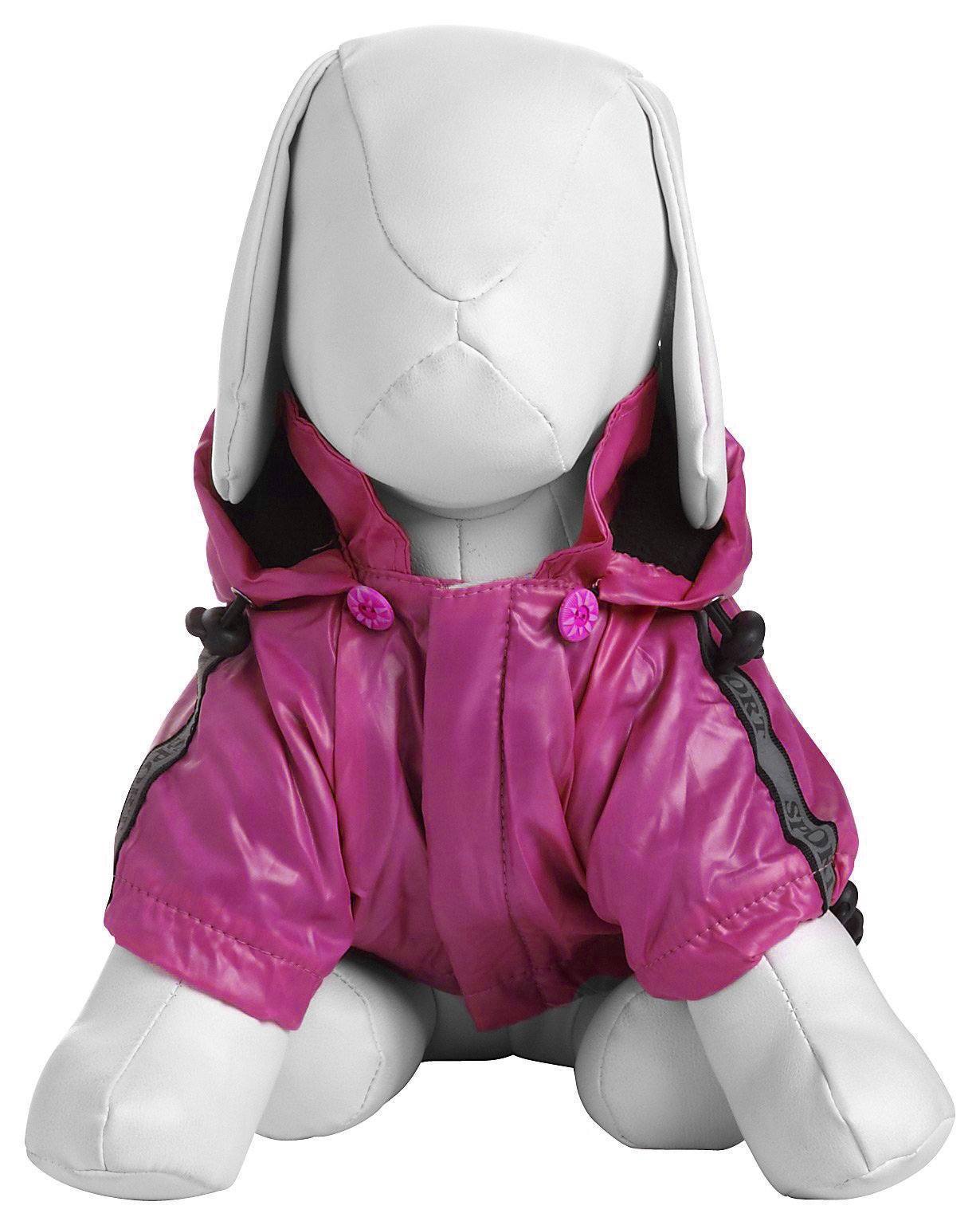Pet Life ® 'Reflecta-Sport' Multi-Adjustable Reflective Weather-Proof Dog Raincoat w/ Removable Hood - BIG FRENCHIES