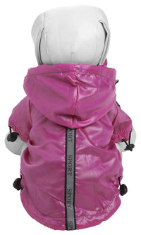 Pet Life ® 'Reflecta-Sport' Multi-Adjustable Reflective Weather-Proof Dog Raincoat w/ Removable Hood - BIG FRENCHIES