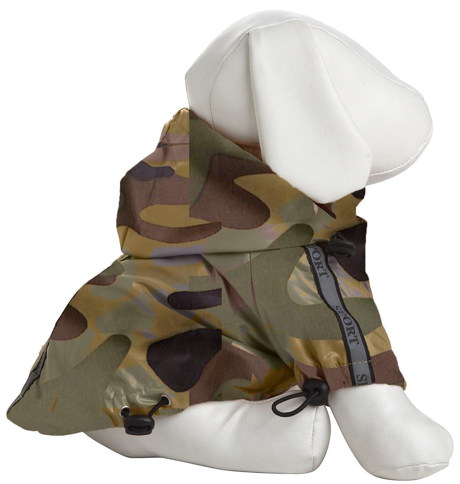 Pet Life ® 'Reflecta-Sport' Multi-Adjustable Reflective Weather-Proof Dog Raincoat w/ Removable Hood - BIG FRENCHIES