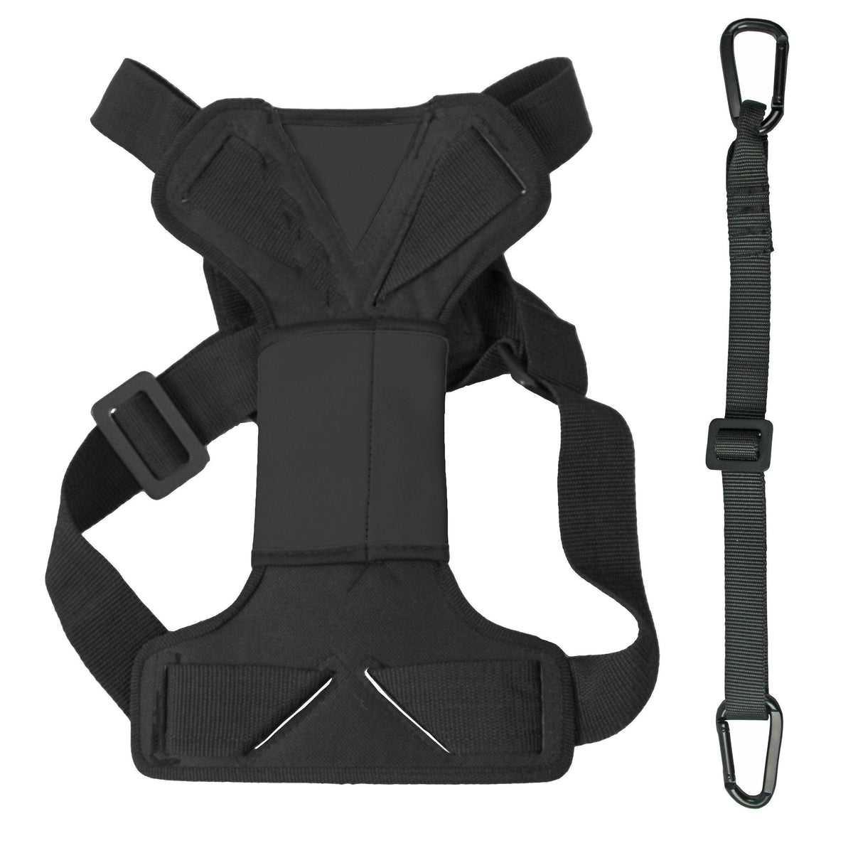 Pet Life ® 'Road-To-Safety' Pet Dog Carseat Harness Securer w/ Detachable Swivel Hook - BIG FRENCHIES