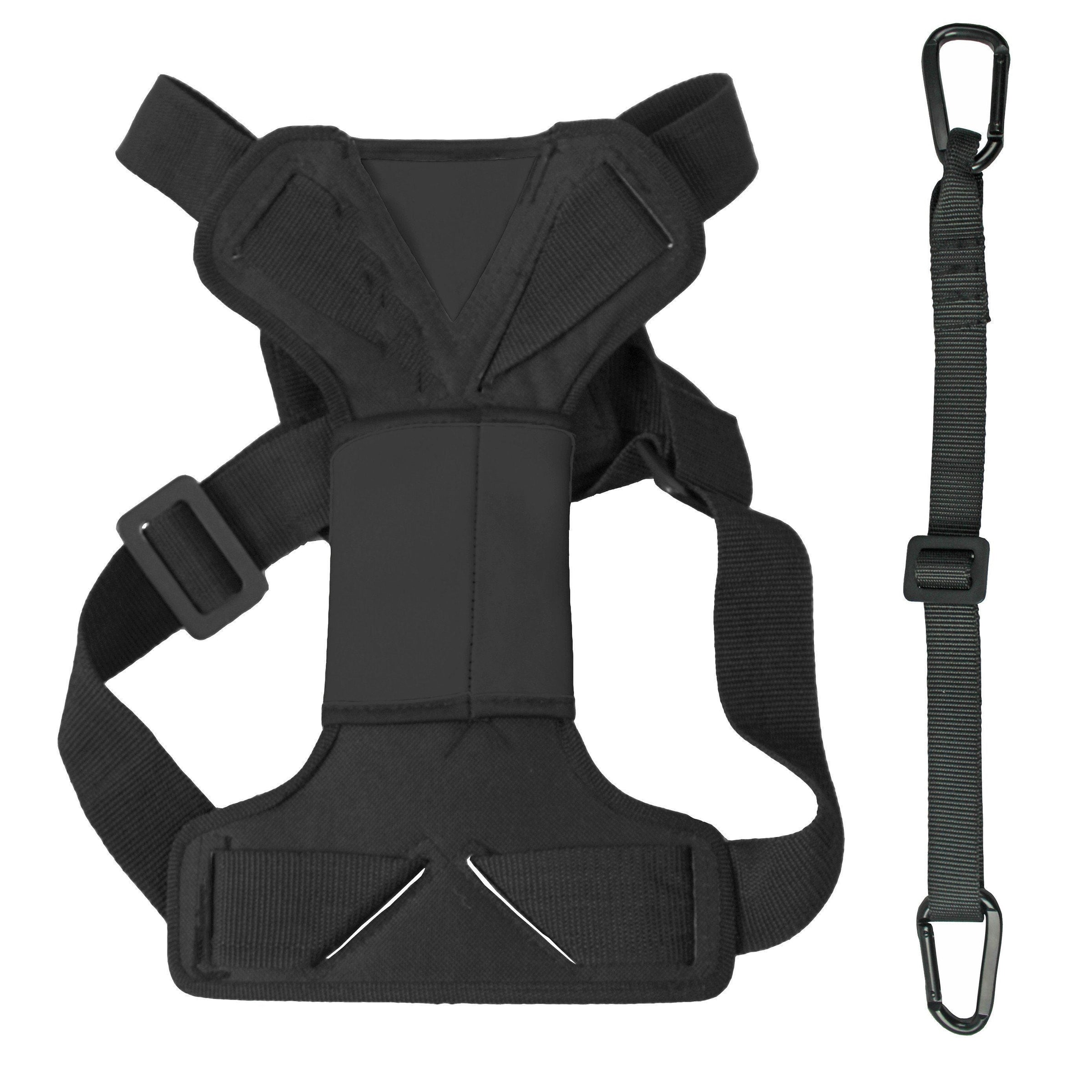Pet Life ® 'Road-To-Safety' Pet Dog Carseat Harness Securer w/ Detachable Swivel Hook - BIG FRENCHIES