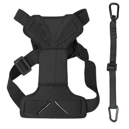 Pet Life ® 'Road-To-Safety' Pet Dog Carseat Harness Securer w/ Detachable Swivel Hook - BIG FRENCHIES