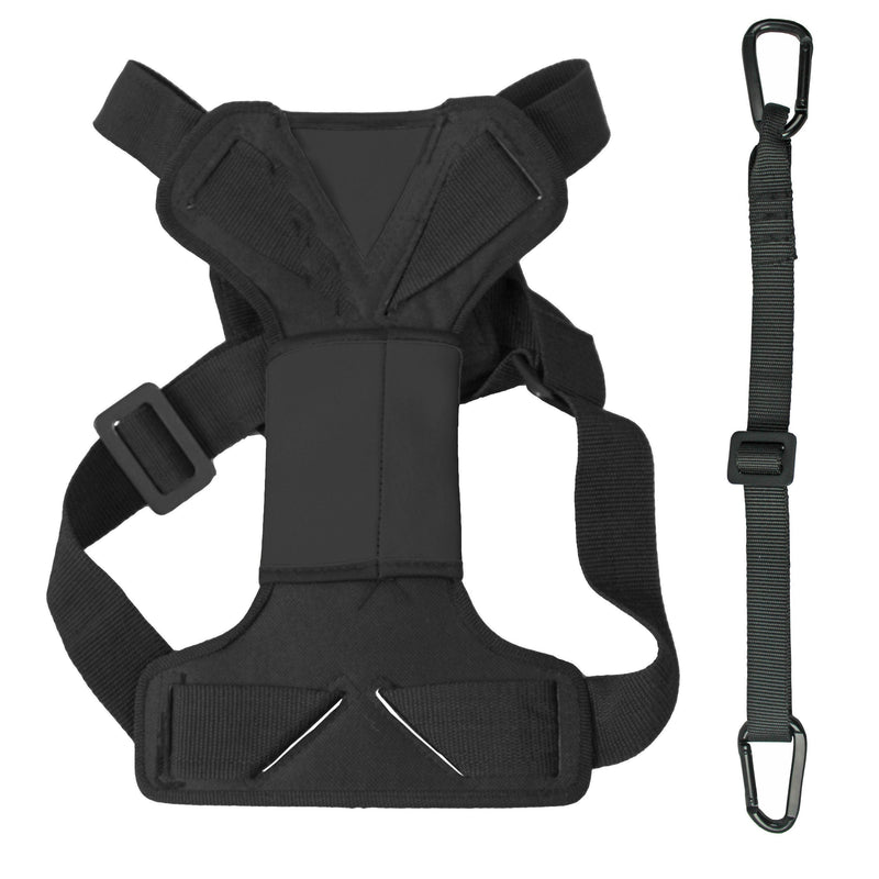 Pet Life ® 'Road-To-Safety' Pet Dog Carseat Harness Securer w/ Detachable Swivel Hook - BIG FRENCHIES