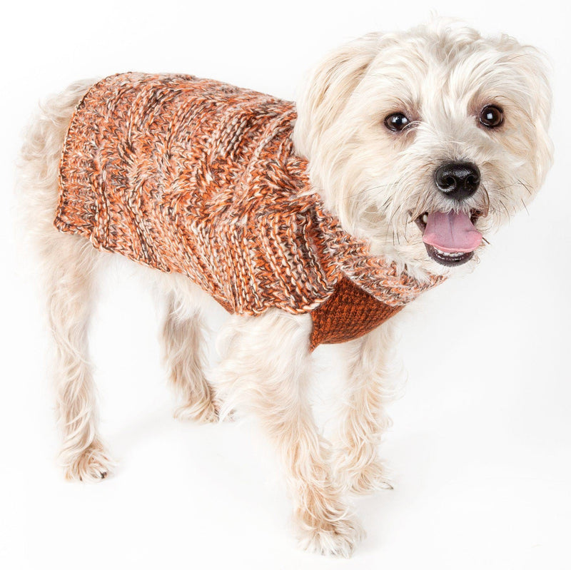 Pet Life ® 'Royal Bark' Heavy Cable Knitted Designer Fashion Dog Sweater - BIG FRENCHIES