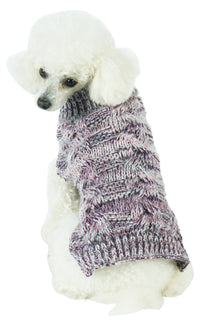 Pet Life ® 'Royal Bark' Heavy Cable Knitted Designer Fashion Dog Sweater - BIG FRENCHIES