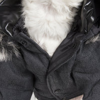 Pet Life ® 'Ruff-Choppered' Denim Fashioned Wool Dog Coat Jacket - BIG FRENCHIES
