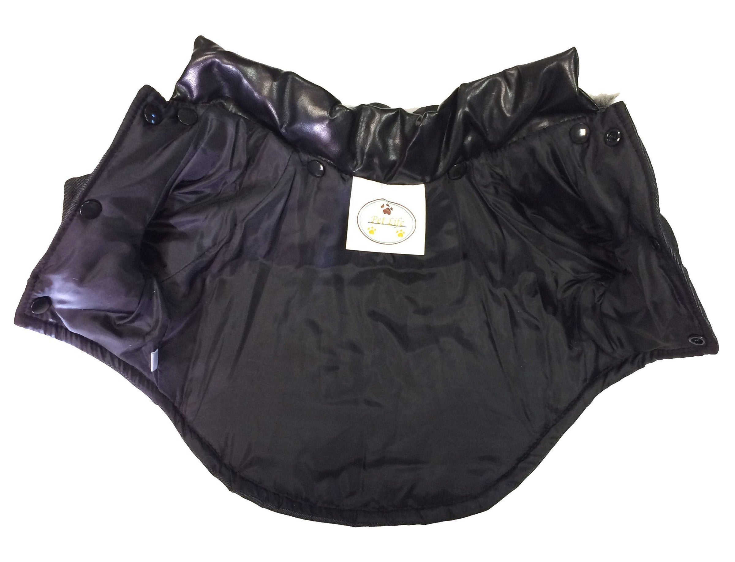 Pet Life ® 'Ruff-Choppered' Denim Fashioned Wool Dog Coat Jacket - BIG FRENCHIES