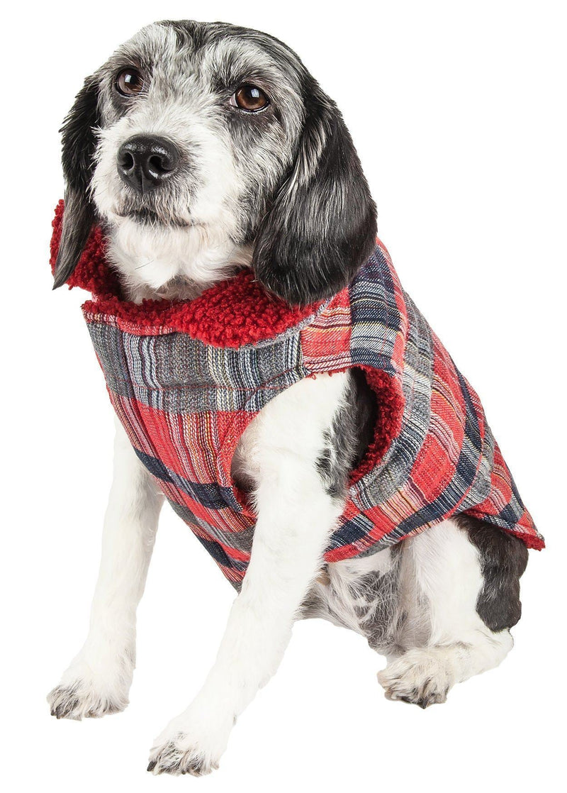 Pet Life ® 'Scotty' Tartan Classical Insulated Fashion Plaid Dog Coat - BIG FRENCHIES