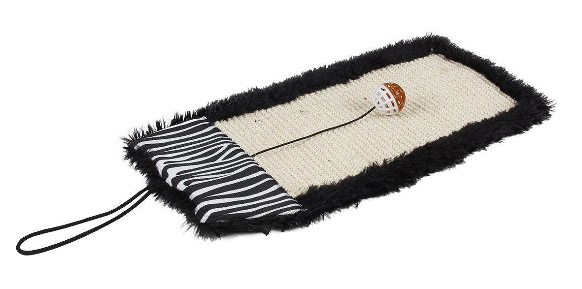 Pet Life ® 'Scrape-Away' Sisal and Jute Hanging Carpet Cat Scratcher Toy - BIG FRENCHIES
