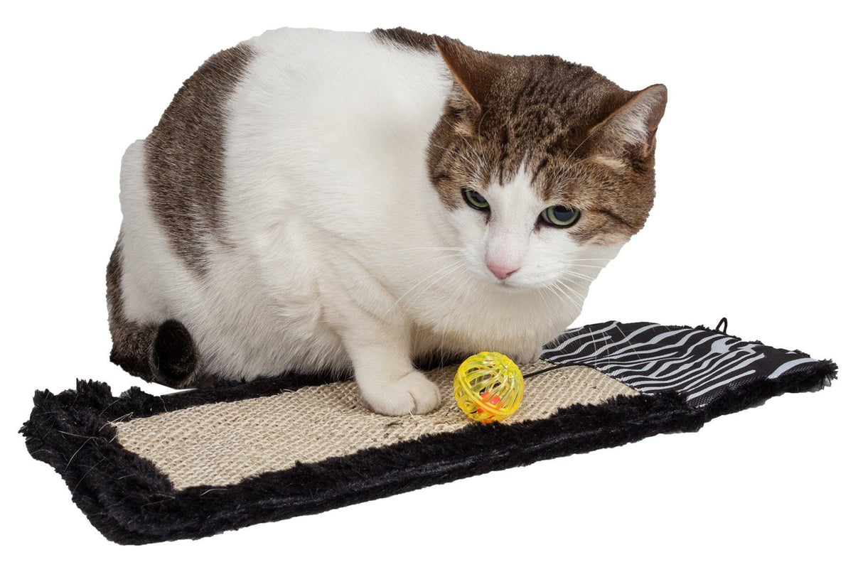 Pet Life ® 'Scrape-Away' Sisal and Jute Hanging Carpet Cat Scratcher Toy - BIG FRENCHIES