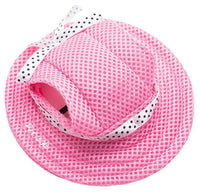 Pet Life ® 'Sea Spot Sun' UV Protectant Adjustable Fashion Mesh Brimmed Dog Hat Cap - BIG FRENCHIES