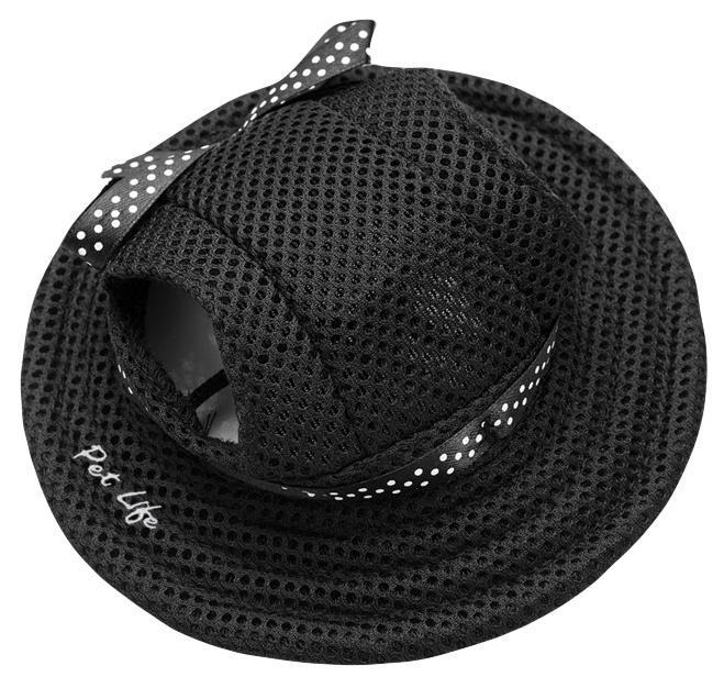 Pet Life ® 'Sea Spot Sun' UV Protectant Adjustable Fashion Mesh Brimmed Dog Hat Cap - BIG FRENCHIES