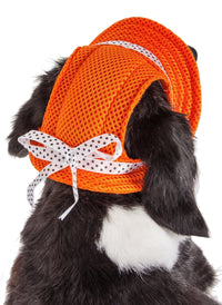 Pet Life ® 'Sea Spot Sun' UV Protectant Adjustable Fashion Mesh Brimmed Dog Hat Cap - BIG FRENCHIES