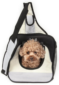Pet Life ® Single Strap Over-The-Shoulder Hands Free Fashion Backpack Pet Dog Carrier - BIG FRENCHIES