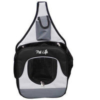 Pet Life ® Single Strap Over-The-Shoulder Hands Free Fashion Backpack Pet Dog Carrier - BIG FRENCHIES