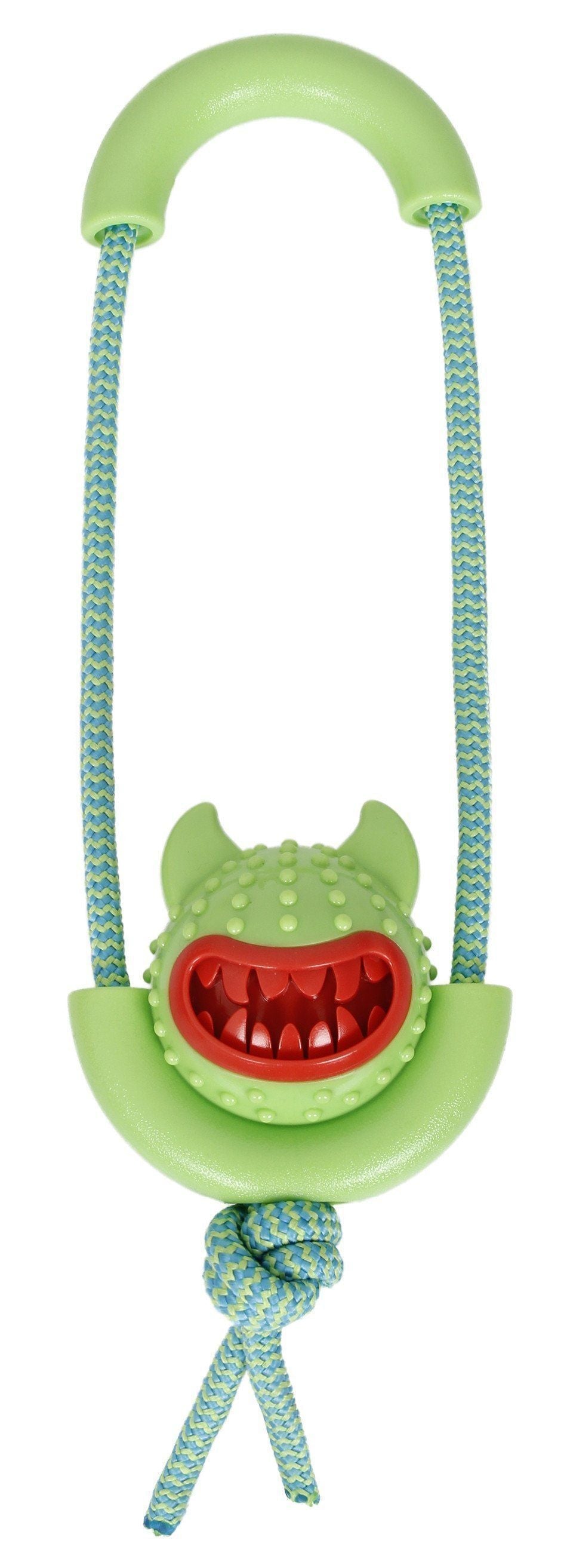 Pet Life ® 'Sling-Away' Tug and Squeak Natural Jute and Rubber Dog Toy - BIG FRENCHIES